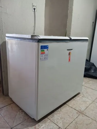 FREEZER ESMALTEC 2 PORTAS 350L ACEITO CARTÃO DOU GARANTIA FAÇO A ENTREGA FUNCIONANDO