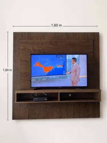 Painel Suspenso para TV 1,60x1,60 Amadeirado | Conservado