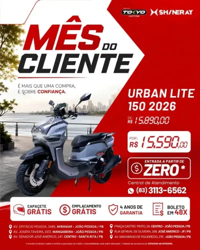Shineray Urban Lite 150 EFI - Financiamento Sem Entrada em até 48x