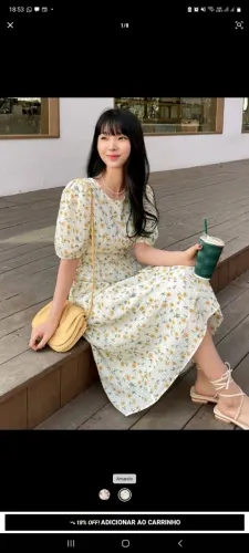 VESTIDO SHEIN VINTAGE FLORAL ROMANTICO/COREANO