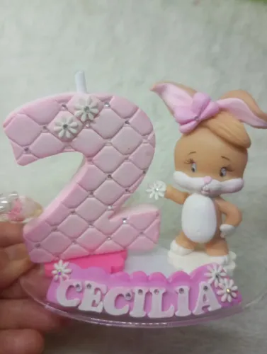 Vela de aniversário em Biscuit