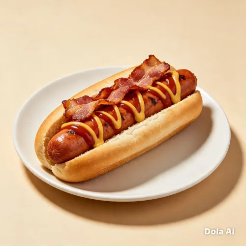 Cachorro quente frango com bacom