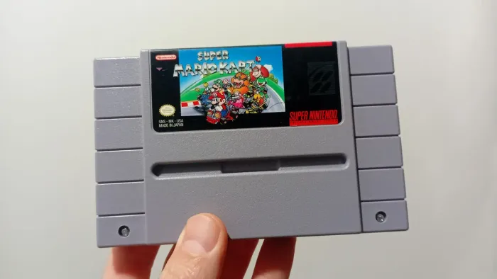 Super Mario Kart muito conservada