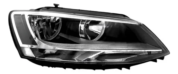 Farol Direito Jetta 2011 A 2016 Foco Duplo Mascara Negra Direito/passageiro