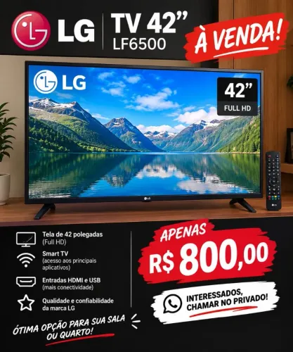 Imperdível!!! TV LG 42LF6500 SMAT TV