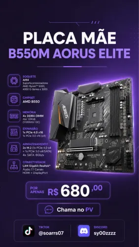 Venda de placa mãe B550M