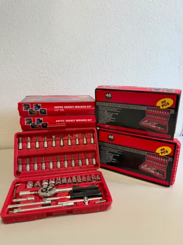 KIT DE SOQUETES 46 PEÇAS - QUALIDADE E PRATICIDADE!