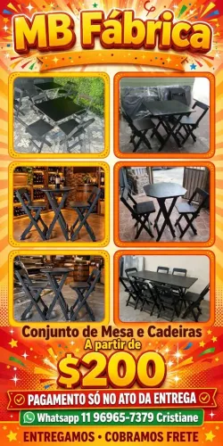 MB Fábrica Mesa e Cadeiras