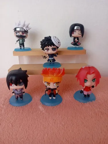 Kit 6 Bonecos Naruto Shippuden - Coleção Mini Figures