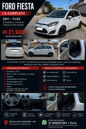 Ford Fiesta 1.0 8V Flex/class 1.0 8V Flex 5P 2011