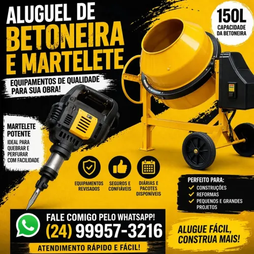 Aluga-se equipamentos 