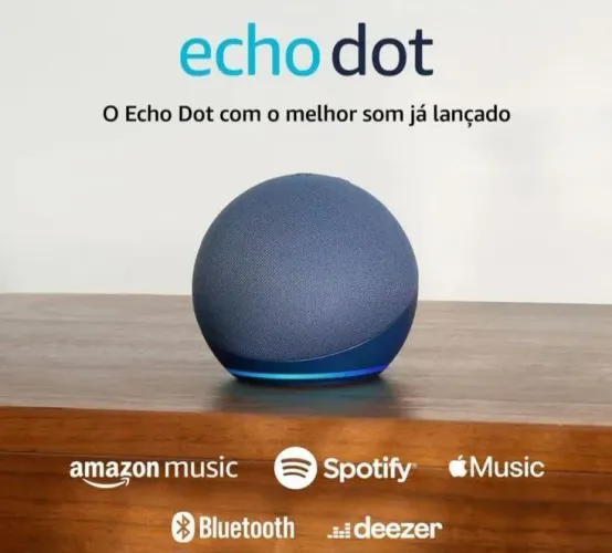 Echo dot 5ª geração na caixa