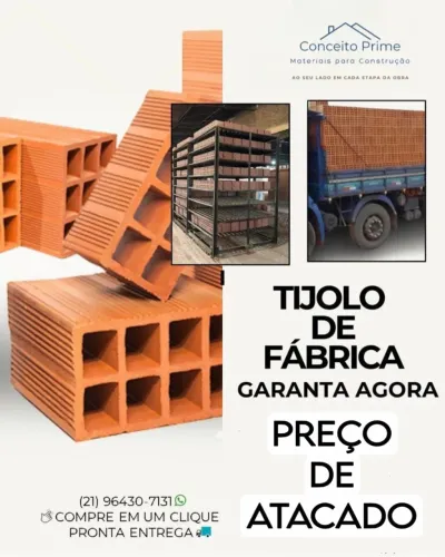 Tijolo direto de Fábrica - Preço de atacado