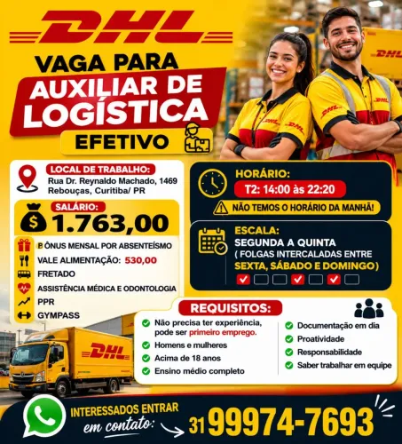 Auxiliar de logística Curitiba 