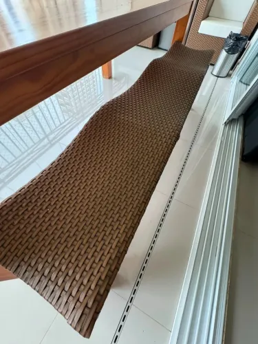 Banco de madeira c/ Rattan