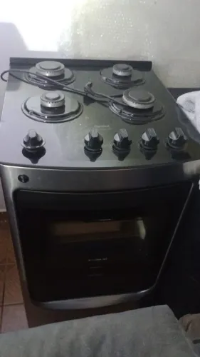 Fogão Consul 4 Bocas Inox com Mesa de Vidro Temperado (Já convertido para Gás Encanado/GN)