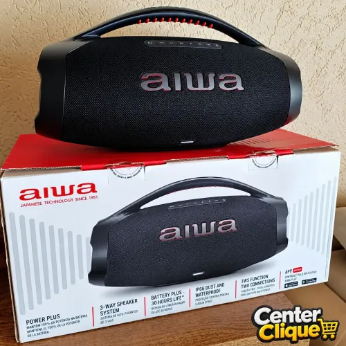 Caixinha de Som Bombox Plus Aiwa 200W (6 Meses de Uso)