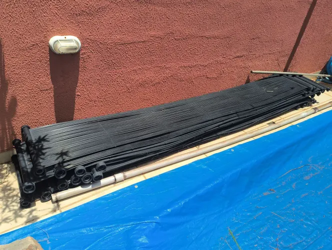 30 Placas solares piscina usada 200 reais