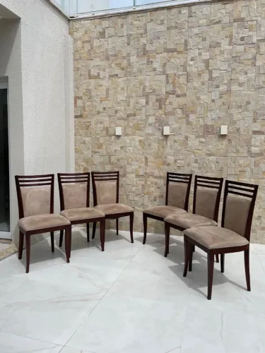 Conjunto 6 cadeiras de jantar Herval (cadeiras em madeira)