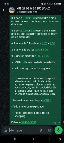 Vendo porta e janela
