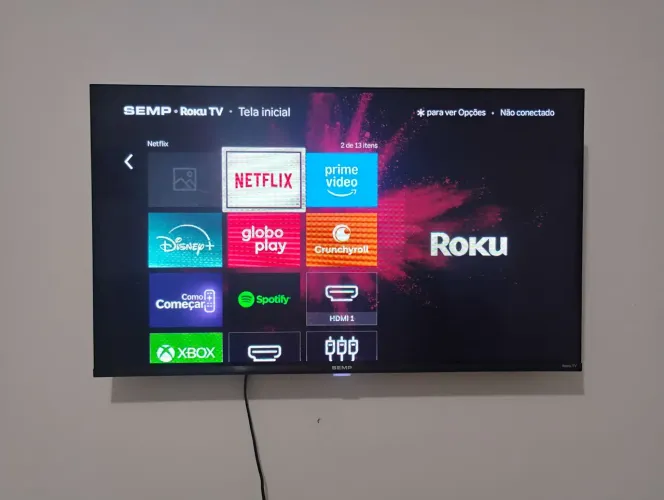 Smart TV Semp Roku 32R6610 em Excelente Estado
