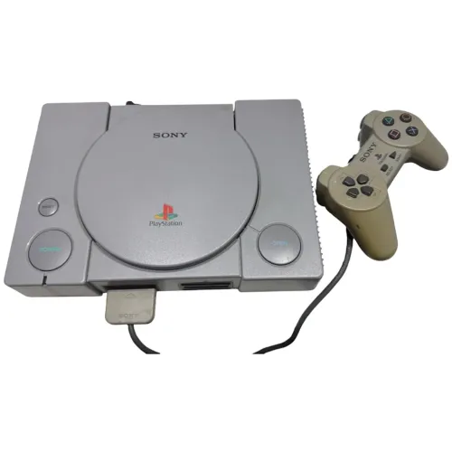 PS1 Fat 9001 impecável leitor funcionando com 1 controle original e cabos