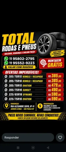 PNEUS NOVOS, REMOLD E RECAPADO