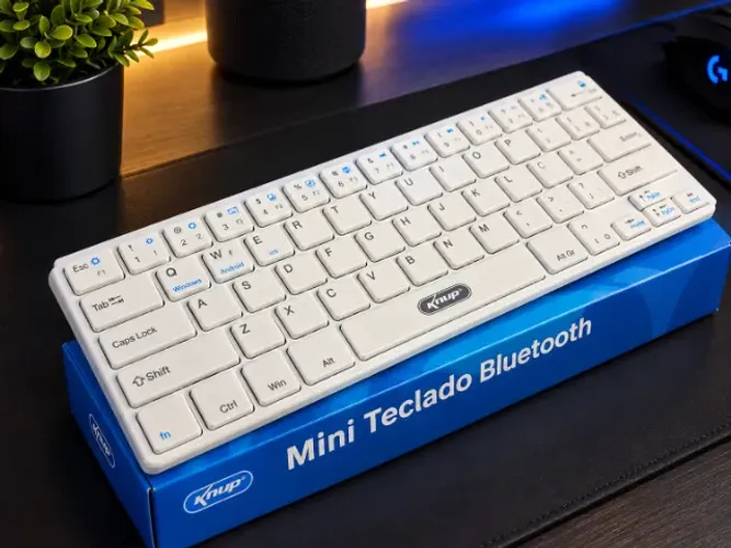 Mini teclado knup bluetooth Branco an22