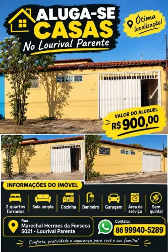 Aluga-se casa no Lourival parente