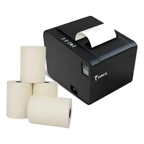 Impressora Térmmica WAYTEC WP-100 com 80 Colunas + 4 bobinas de papel amarelo