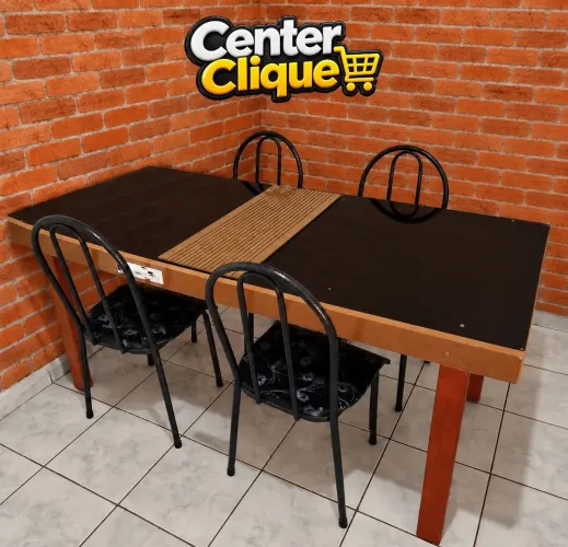 Mesa Semi Nova com 4 Cadeiras: Retirar no Aero Rancho!