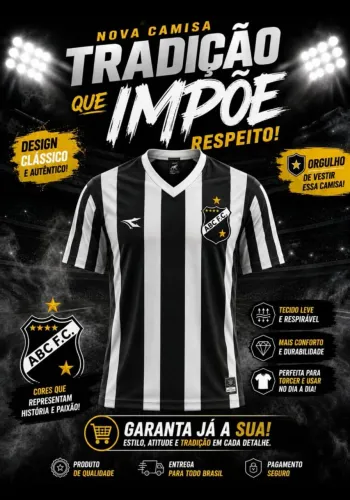 CAMISA DO ABC LISTRADA PROMOÇÃO R$39.99