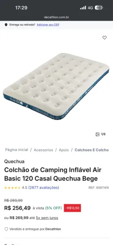 Colchão inflável Quéchua 