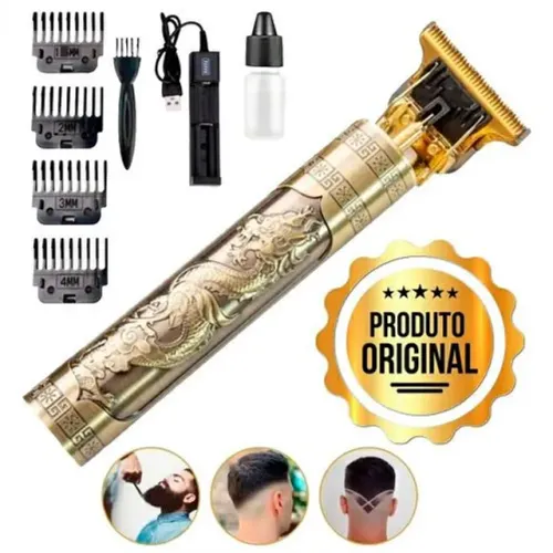 Máquina de cortar Cabelo barba T9 Profissional Recarregável USB