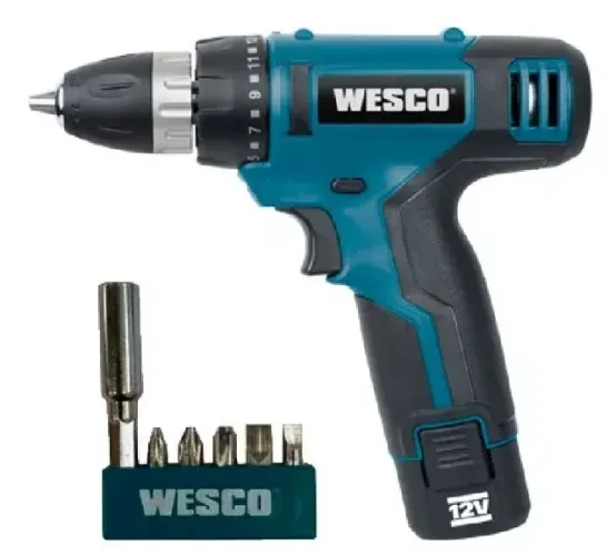 Parafusadeira-furadeira Wesco Ws2532 3/8 12v C/ Acessórios