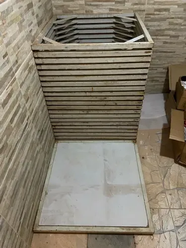 Piso elevado de ferro troco em carretinha 