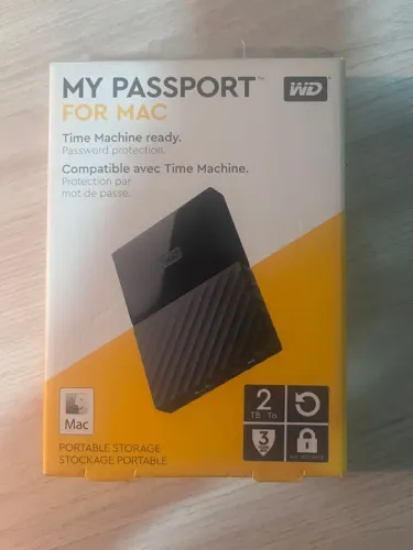HD Externo WD My Passport 2TB para Mac - Novo