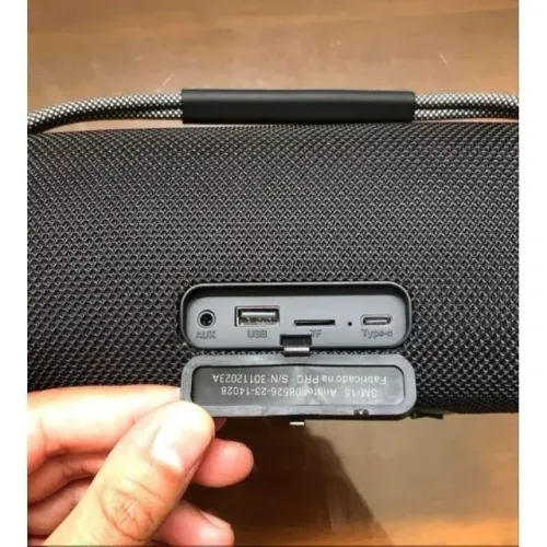 Caixa de som Bluetooth Resistente a Água com Alto Falante Duplo 60W e Luz RGB A'gold