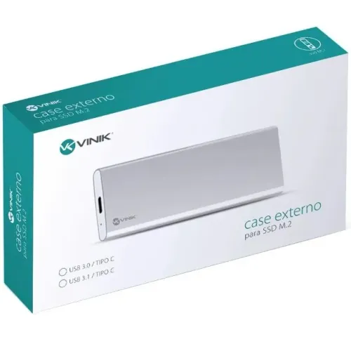 Case Externo para SSD M.2 SATA com conexão USB 3.1 Type C - Vinik