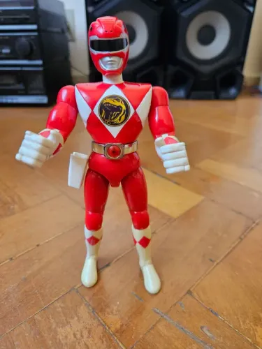 Mighty Morphin Power Ranger Vermelho Tiranossauro Vintage anos 90