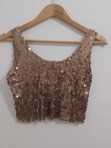 Lindo cropped de paetê 