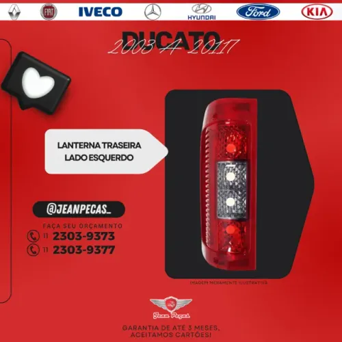 lanterna traseira esquerda - fiat ducato
