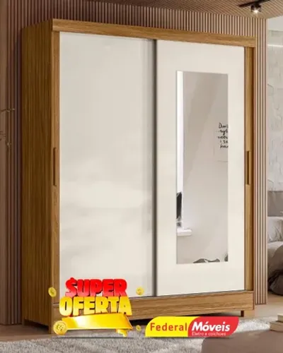 Guarda Roupa 2 Portas 2 Gavetas com Espelho Super Lindo Fazemos Entrega