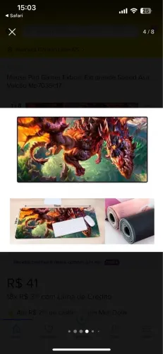 Mouse Pad Gamer - Novo