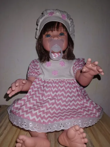 Boneca bebê reborn de silicone 