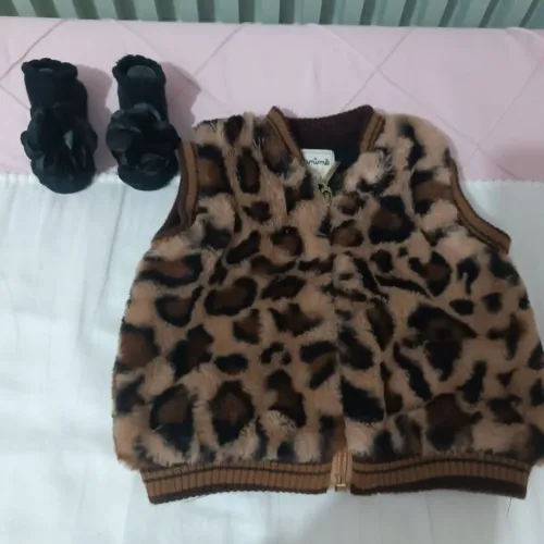 Colete bebê anime 6 meses