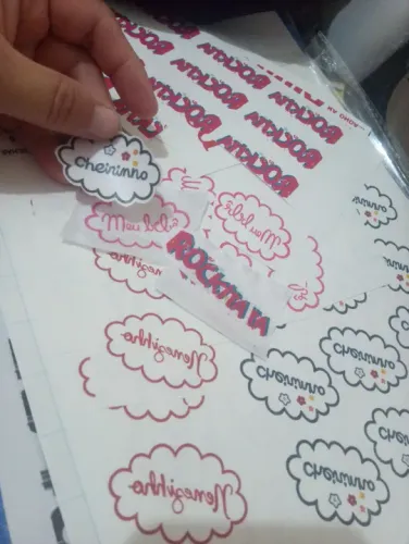 Boneca bilu bilu. Nuvens para aplicar en vestido de boneca