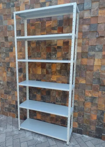 ESTANTE DE AÇO COM 6 BANDEJAS-30 CM DE PROFUNDIDADE