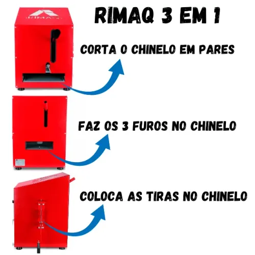 Máquina de Fazer Chinelos da Rimaq 3 em 1