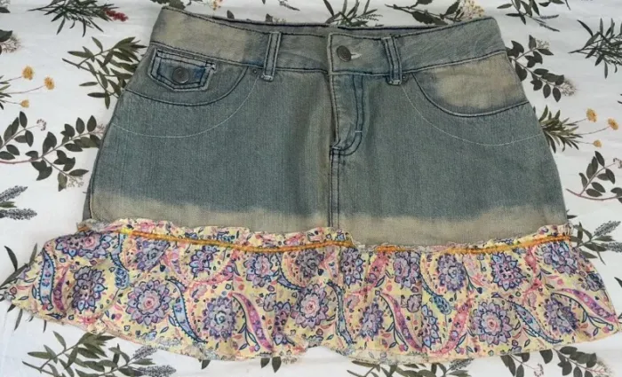 Mini saia jeans